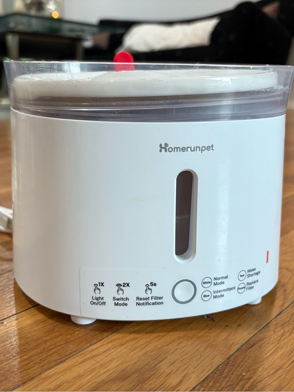 Homerunpet WF20 cat water fountain | 2 L |white drinking bowl